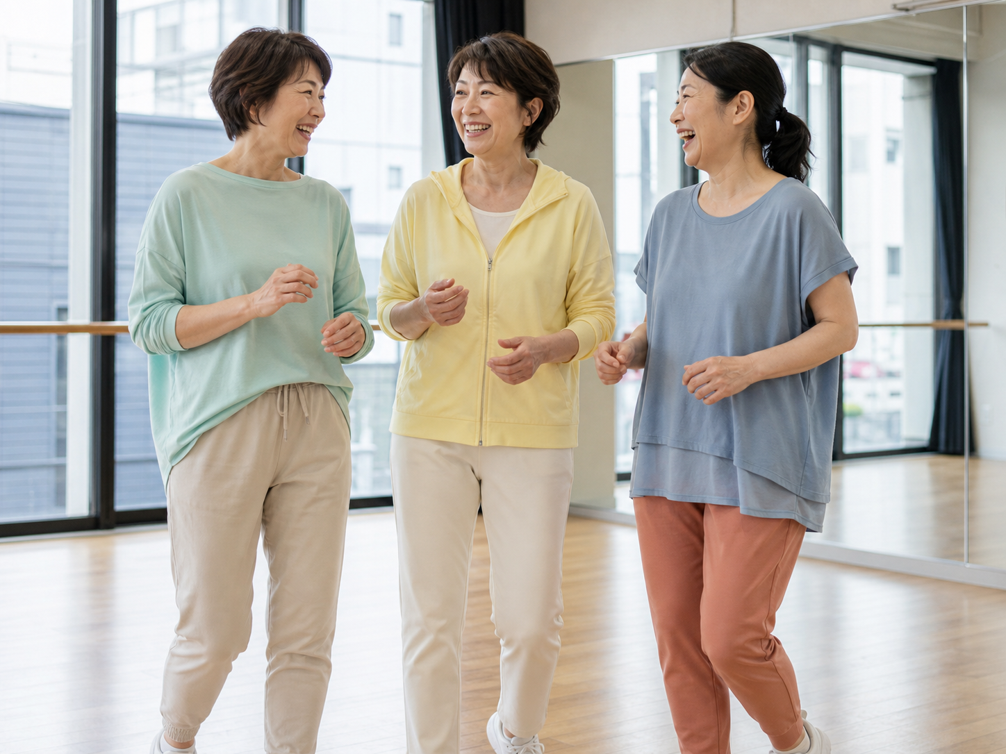 同世代の仲間と安心して過ごす50代以上の初心者女性
